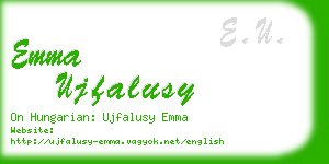 emma ujfalusy business card